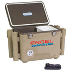 Engel Uc19 19Qt Leak-Proof, Air Tight, Fishing Drybox Cooler With Built-In Fishing Rod Holders, Also Makes The Perfect Small Har