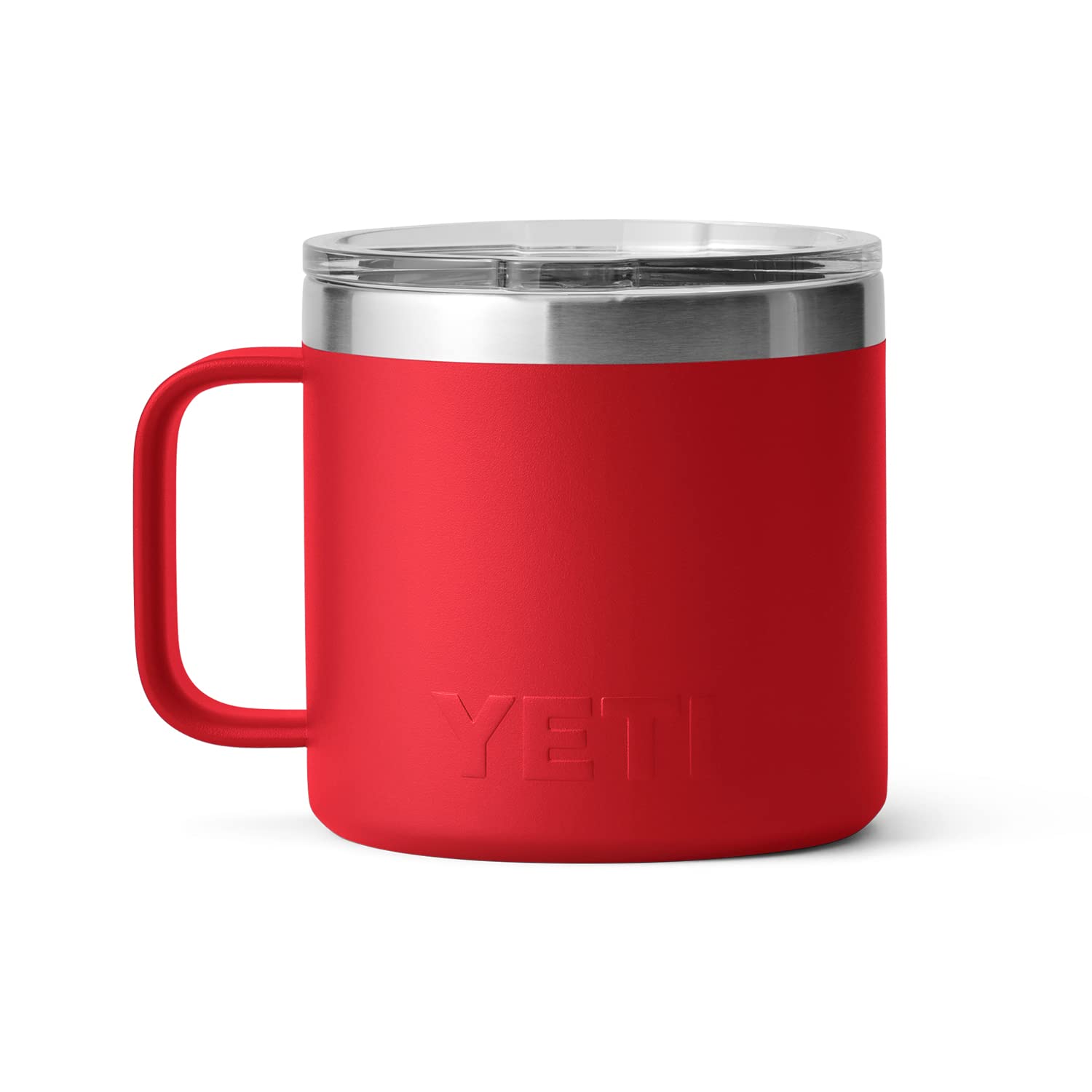 Yeti Rambler 14 Oz Mug, Vacuum Insulated, Stainless Steel With Magslider Lid, Rescue Red
