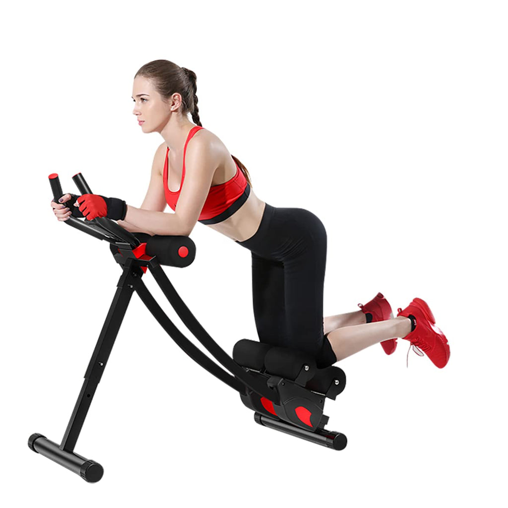 Fitlaya Fitness Ab Machine, Ab Workout Equipment For Home Gym, Height Adjustable Ab Trainer, Foldable Fitness Equipment With Res