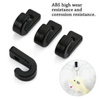 Andys Orchids Kayak J Hooks, 10Pcs Black Nylon Lashing Hook Bungee Cord Hooks For Boat Kayak Canoe Rowing Boats Bungee Cord Port