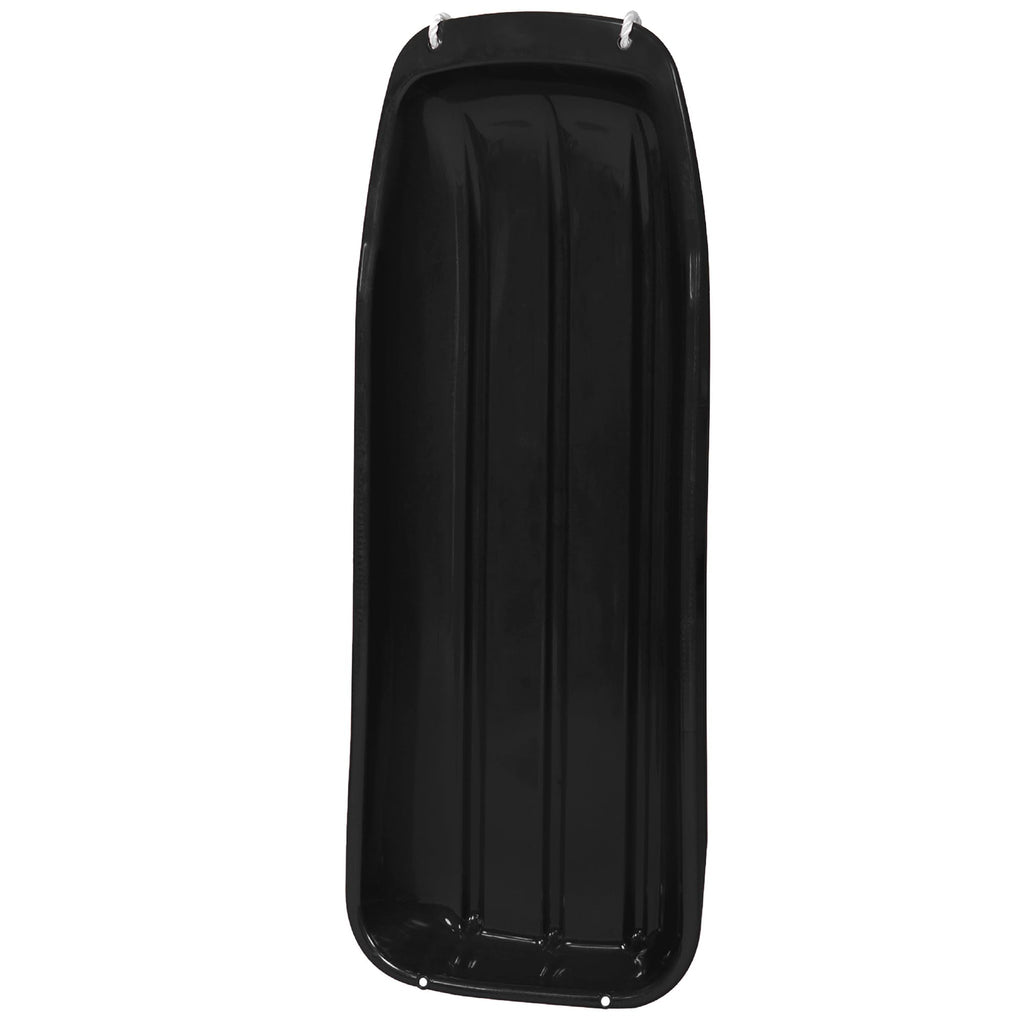 Best Choice Products 48In Kids Plastic Toboggan Snow Sled W/Pull Rope - Black