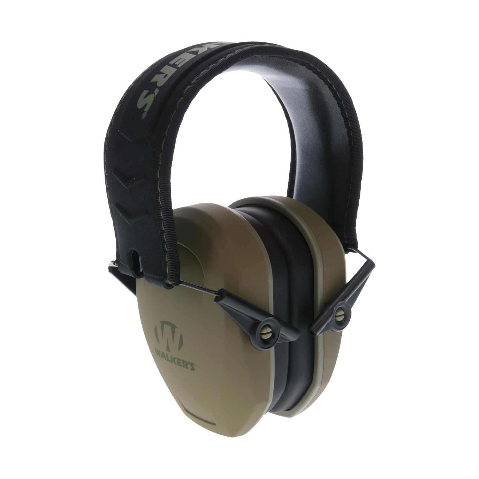 Walker'S Razor Slim Passive Earmuff - Ultra Low-Profile Earcups - Olive Dark Green, One Size