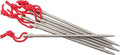 Vargo Titanium Nail Peg With Reflective Cord (6 Pack)  Camping Tent Stakes 0.6 Ounces (14 Grams) 6L X 0.2D (152 X 5Mm) Ultraligh