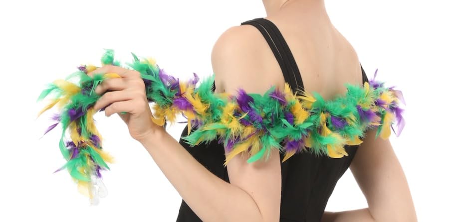 Over 10 Color 25 Gram, 4 Feet Long Chandelle Feather Boa, Great For Party, Wedding, Halloween Costume, Christmas Tree, Decoratio