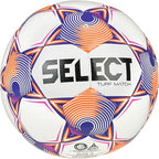 Select Numero 10 Turf Match Soccer Ball, 12-Ball Pack with Duffle Ball Bag and Hand Pump, White/Orange/Purple V25, Size 5