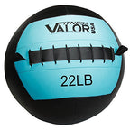 Valor Fitness Wall Balls - Weighted Medicine Workout Ball For Exercise Balance And Strength Training- Home Gym Equipment - 12 Lb