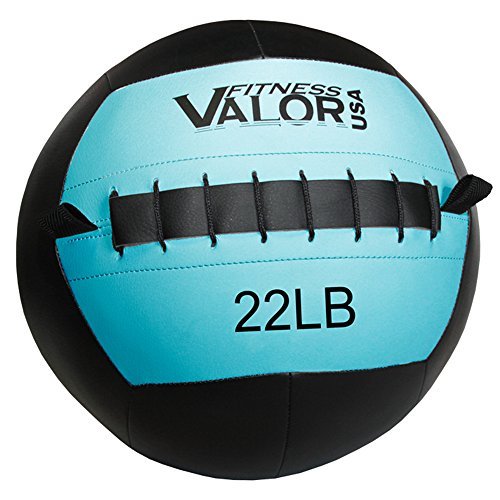 Valor Fitness Wall Balls - Weighted Medicine Workout Ball For Exercise Balance And Strength Training- Home Gym Equipment - 12 Lb