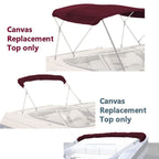 Savvycraft 4 Bow Bimini Replacement Top Canvas Cover 4 Bow 96'' L 67''-72'' W Burgundy Color