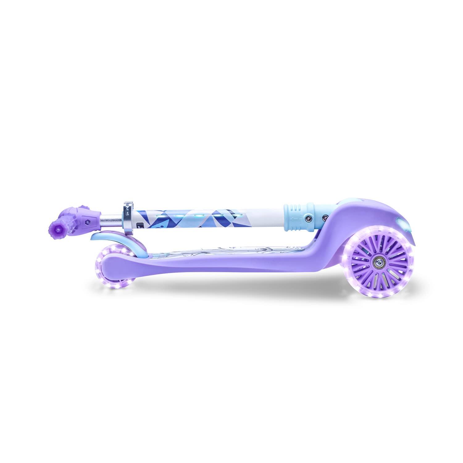 Jetson Disney Frozen 3-Wheel Kick Kids Scooter, LED Lights on Stem, Light-Up Wheels, Height-Adjustable Handlebar, Lean-To-Steer