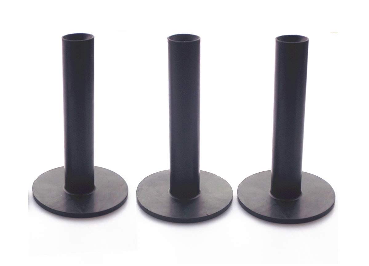 A99 Golf 3Pcs/Pack Ultra Long Rubber Tees Black Color 3 3/4'' (95Mm) Indoor Outdoor Simulator Home Use