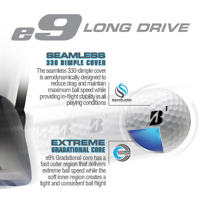 Bridgestone Golf 2023 E9 Long Drive Orange Golf Balls