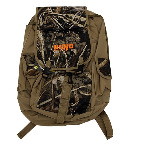 Mojo Outdoors Mojo Pack, Padded Straps, Zippered Closure, Weather Flap Decoy Backpack For Duck Hunting, Beige, One Size, (Hw2310