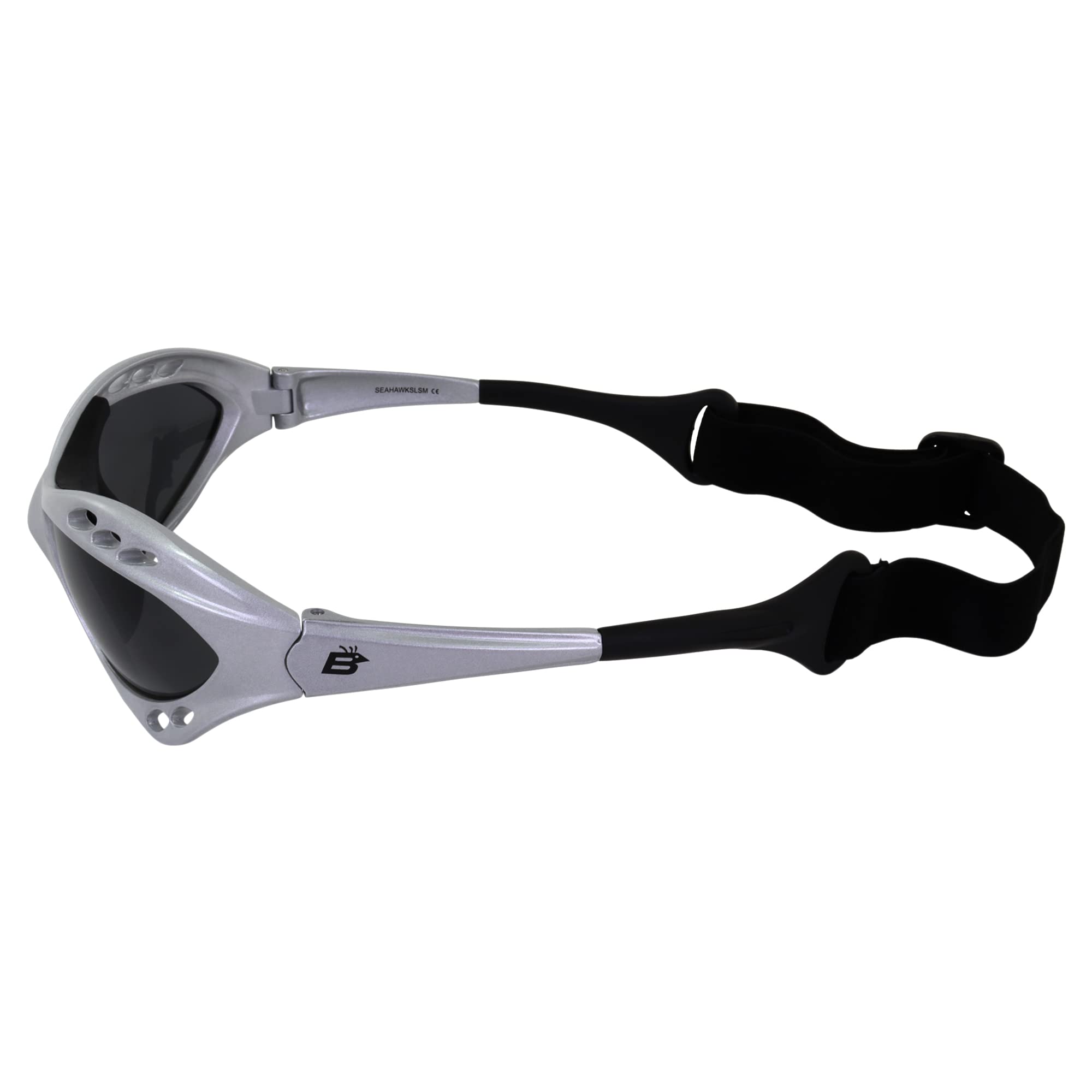Birdz Eyewear Polarized Goggles Kite Surf Water Sport Surfing, Kayaking, Jetskiing Pwc Personal Water Craft Silver Frame