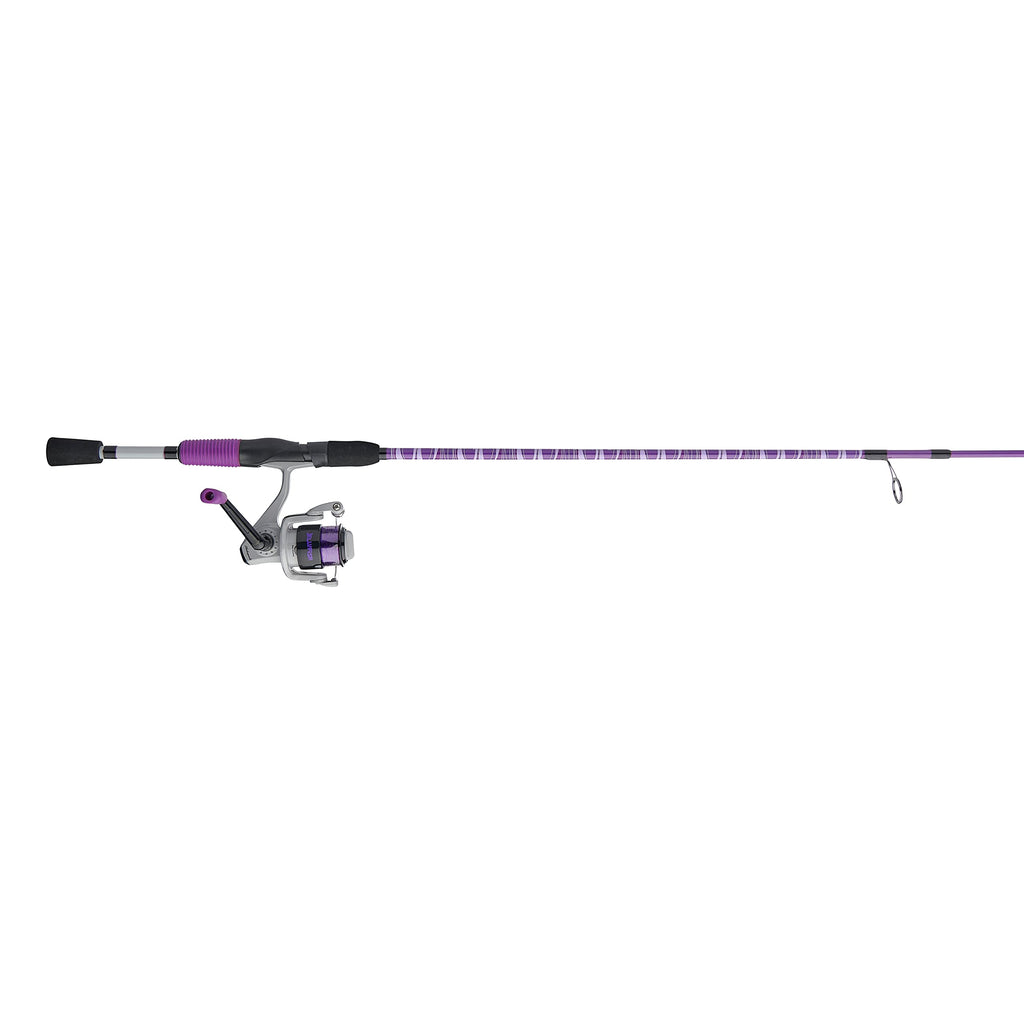 Shakespeare Jellyfish Spinning Reel And Fishing Rod Combo, Purple, 5'6'' - Medium - 2Pc