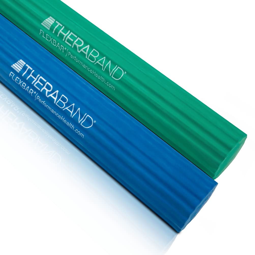 Theraband Flexbar, Tennis Elbow Therapy Bar, Relieve Tendonitis Pain And Improve Grip Strength, Resistance Bar For Golfers Elbow