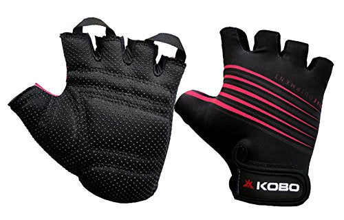 Kobo Ladies Exercise Weight Lifting Grippy Hand Protector Padded Gym & Fitness Gloves (SizeMedium)