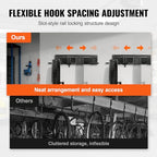 Vevor Bike Storage Rack, 6 Bike Racks And 6 Helmets Hooks, Wall Mount Bike Storage Hanger, Home & Garage Organizer, Customizable