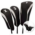 Jp Lann Hi-Tech Contour Head Covers (White, Set Of 3, 1-3-X)