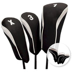 Jp Lann Hi-Tech Contour Head Covers (White, Set Of 3, 1-3-X)