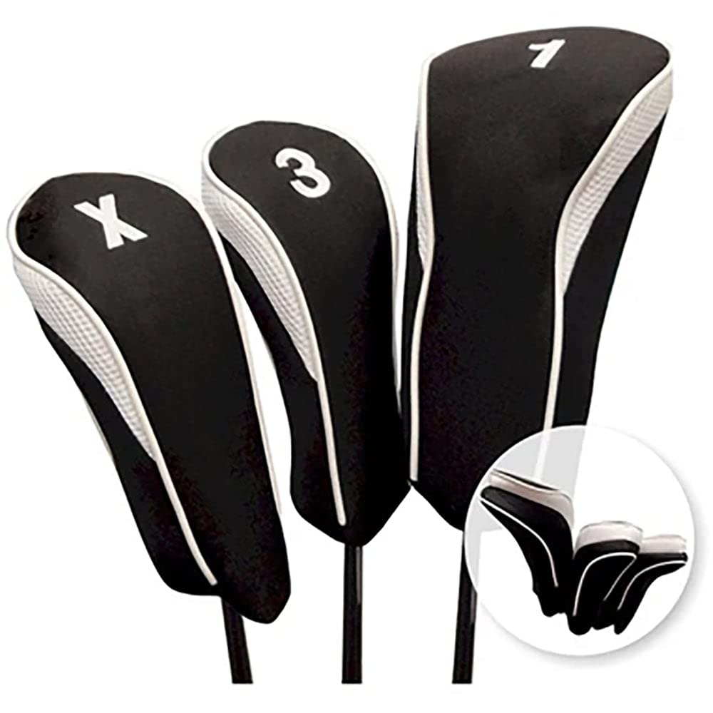 Jp Lann Hi-Tech Contour Head Covers (White, Set Of 3, 1-3-X)