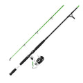 Zebco Bite Alert Spinning Reel And Fishing Rod Combo, 7-Foot 2-Piece Fiberglass Fishing Pole, Extended Eva Handle, Size 60 Reel,