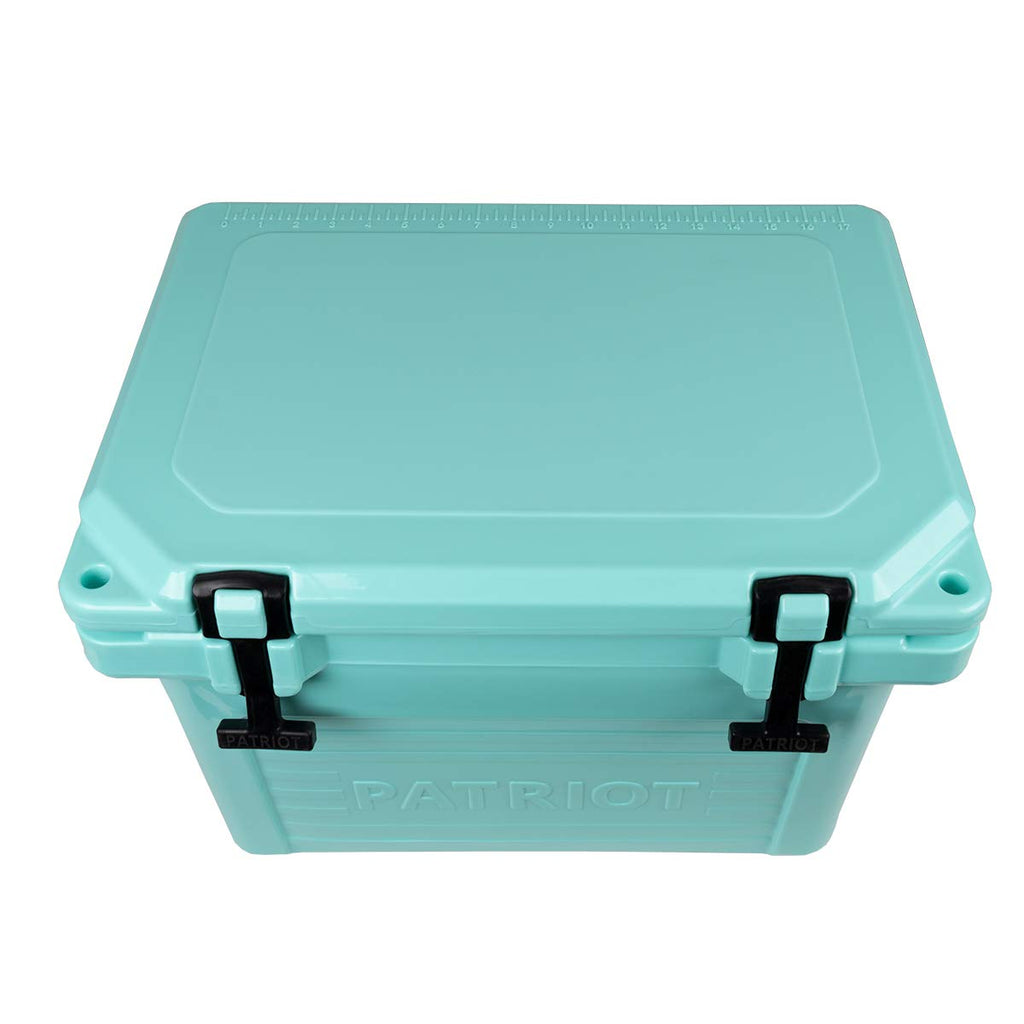 Patriot Coolers 20 Quart Rotomolded Cooler - 24 Can Ice Chest With Sturdy Handle, Heavy Duty Rubber Latches, And Convenient Quic