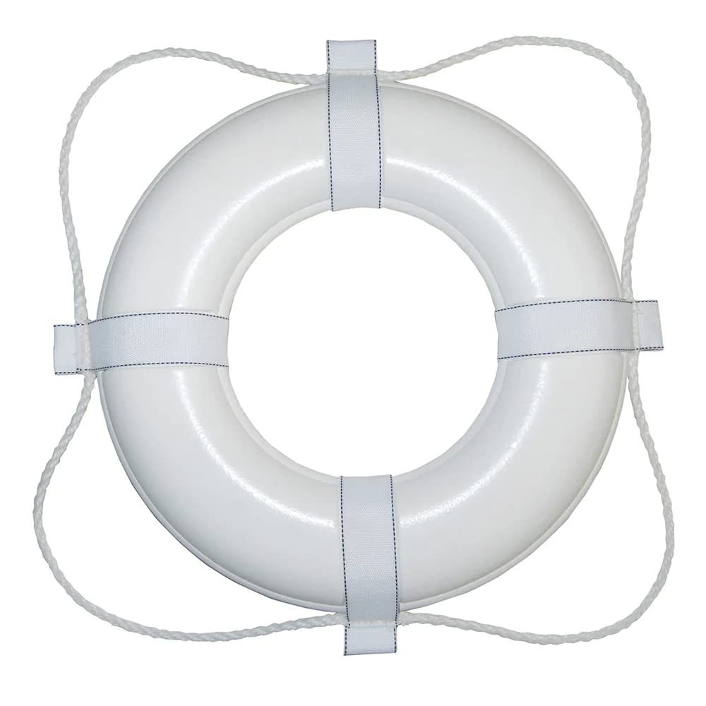 Taylor Made Products 380 30 Life Ring, White With White Rope