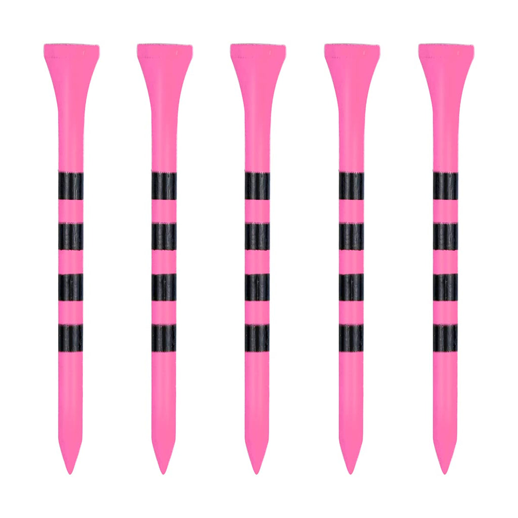 Zivisk Wooden Golf Tees 3-1/4 Inch 100 Count, 3.25'' Long Golf Wood Bamboo Tees For Women (Pink,83Mm)