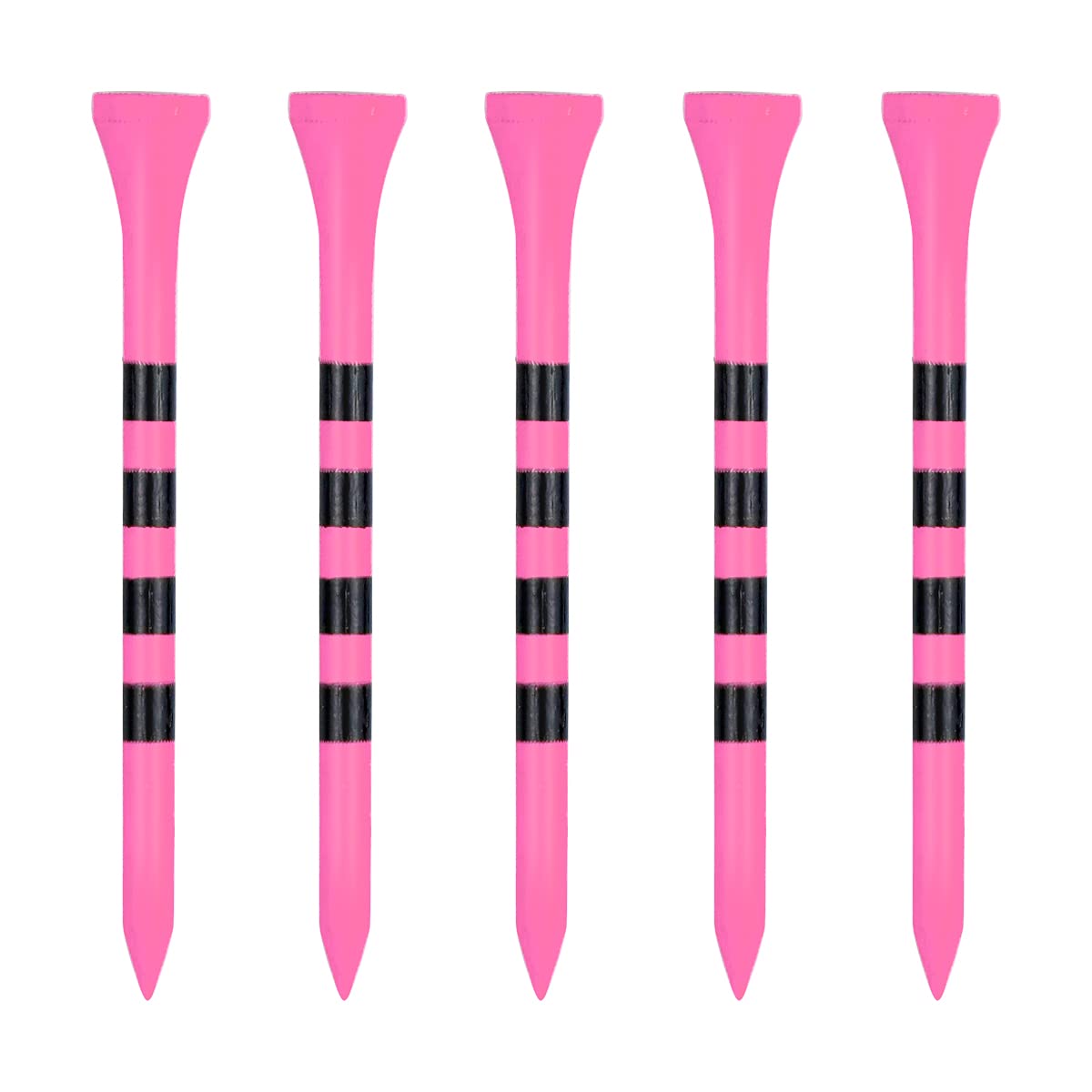 Zivisk Wooden Golf Tees 3-1/4 Inch 100 Count, 3.25'' Long Golf Wood Bamboo Tees For Women (Pink,83Mm)