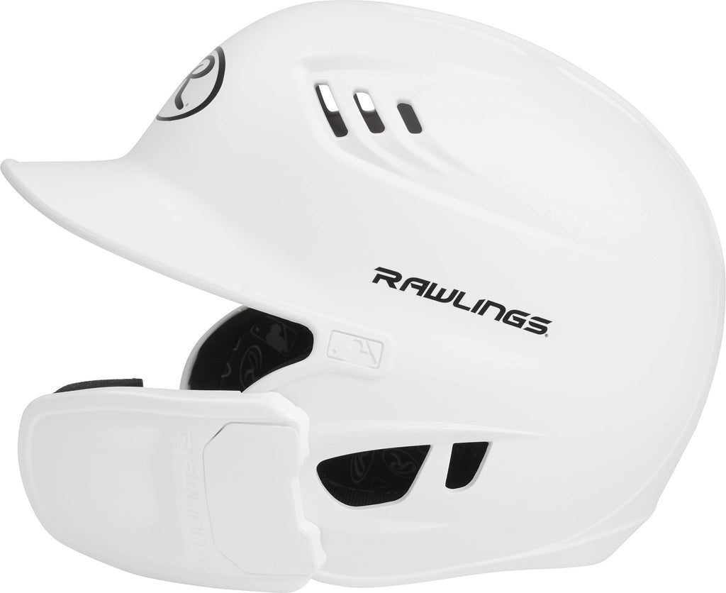 Rawlings | R16 Reversible Ext | Matte Batting Helmet | Reversible Face Guard | Senior | Matte White