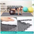 Yes4All Interlocking Exercise Foam Mats With Border - Interlocking Floor Mats For Gym Equipment - Eva Interlocking Floor Tiles J
