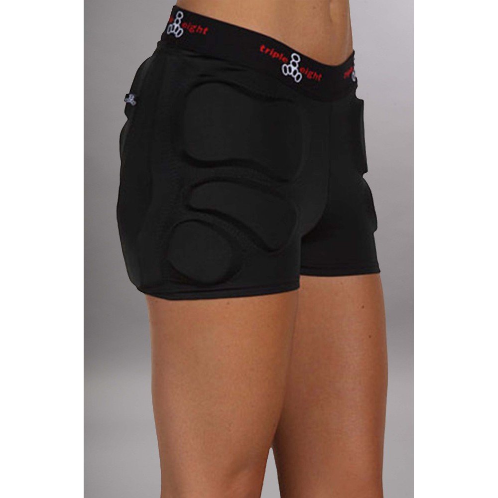 Triple Eight Rd Bumsaver Women'S Padded Shorts For Roller Derby, Skateboarding And Skating, Small , Black