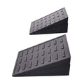 MERISHOPP 2Pcs Squat Wedge Block Slant Board Calf Stretching for Pilates Indoor Sports Black