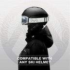 Outdoormaster Otg Ski Goggles - Over Glasses Ski/Snowboard Goggles For Men, Women & Youth - 100% Uv Protection (Contour Frame +