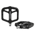 Rock Bros Mountain Bike Pedals Nylon Composite Bearing 9/16'' Mtb Bicycle Pedals With Wide Flat Platform Black