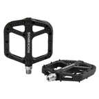 Rock Bros Mountain Bike Pedals Nylon Composite Bearing 9/16'' Mtb Bicycle Pedals With Wide Flat Platform Black