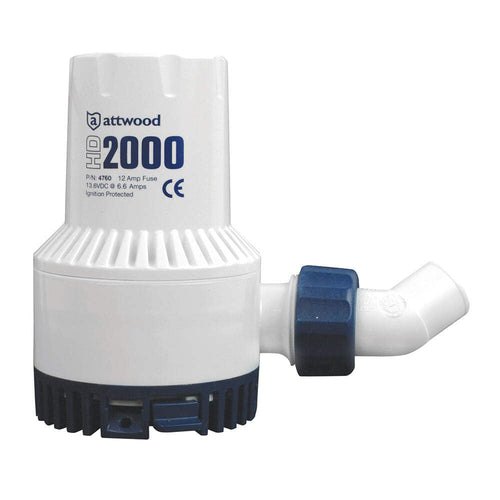 Attwood Heavy-Duty Bilge Pump 2000 Series - 12V - 2000 Gph