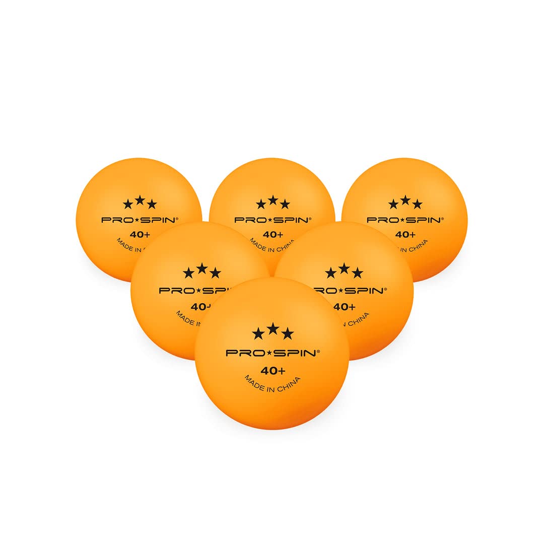 Pro Spin Ping Pong Balls - Orange 3-Star 40+ Table Tennis Balls (Pack Of 12) | High-Performance Abs Training Balls | Ultimate Du