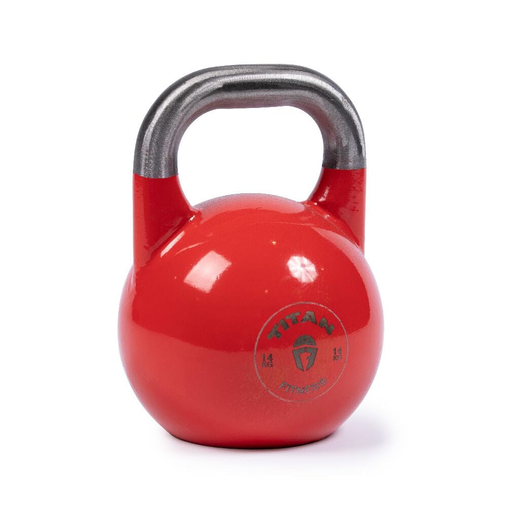 Titan Fitness 14 Kg Competition Kettlebell, Single Piece Casting, Kg Markings, Full Body Workout