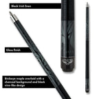 Athena Ath23 Pool/Billiards Cue - Black And White Tree/Vine Silhouette - 17Oz