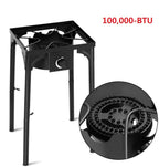 Happygrill Camping Stove Outdoor, High Pressure Single Burner Propane Gas Camp Stove W/Detachable Legs, 100,000 Btu Output, 0-20