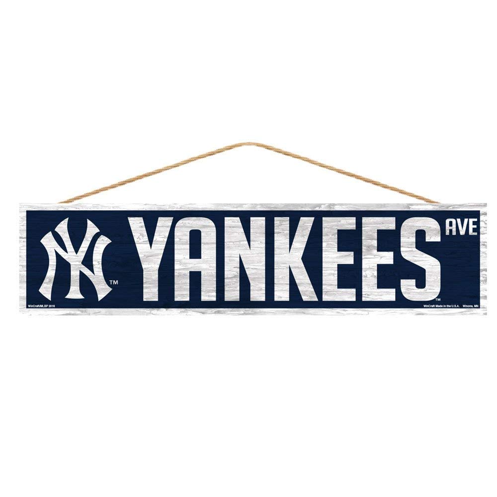 Wincraft MLB New York Yankees SignWood Avenue Design, Team Color, 4x17