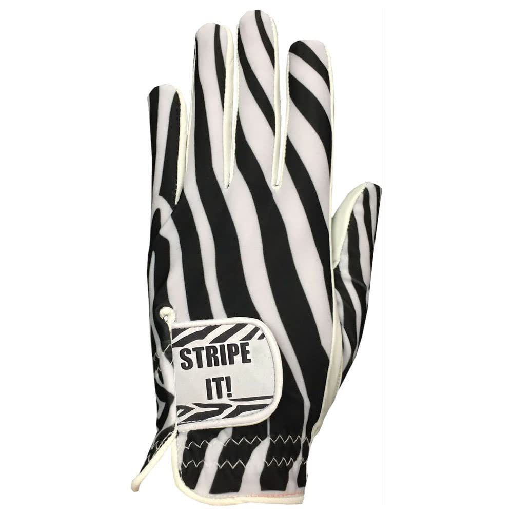 Giggle Golf Women 'S Golf Glove (X-Large, Worn On Left Hand, Zebra)