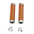 Upanbike Bike Grips Leather Double Lock On Fit 22.2Mm Handlebar Grips For Mountain Bike Road Bicycle