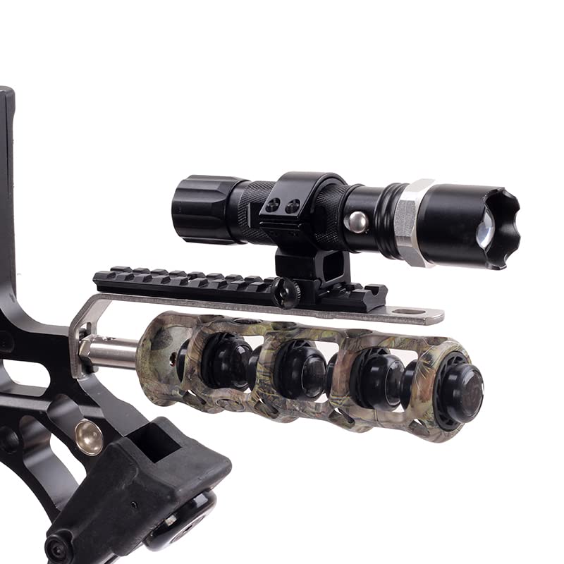 SOPOGER Archery Flashlight Mount Stabilizer - Compound Bow Accessories Light Holder Bracket Stabilizer Mount for Compound Bow Hu