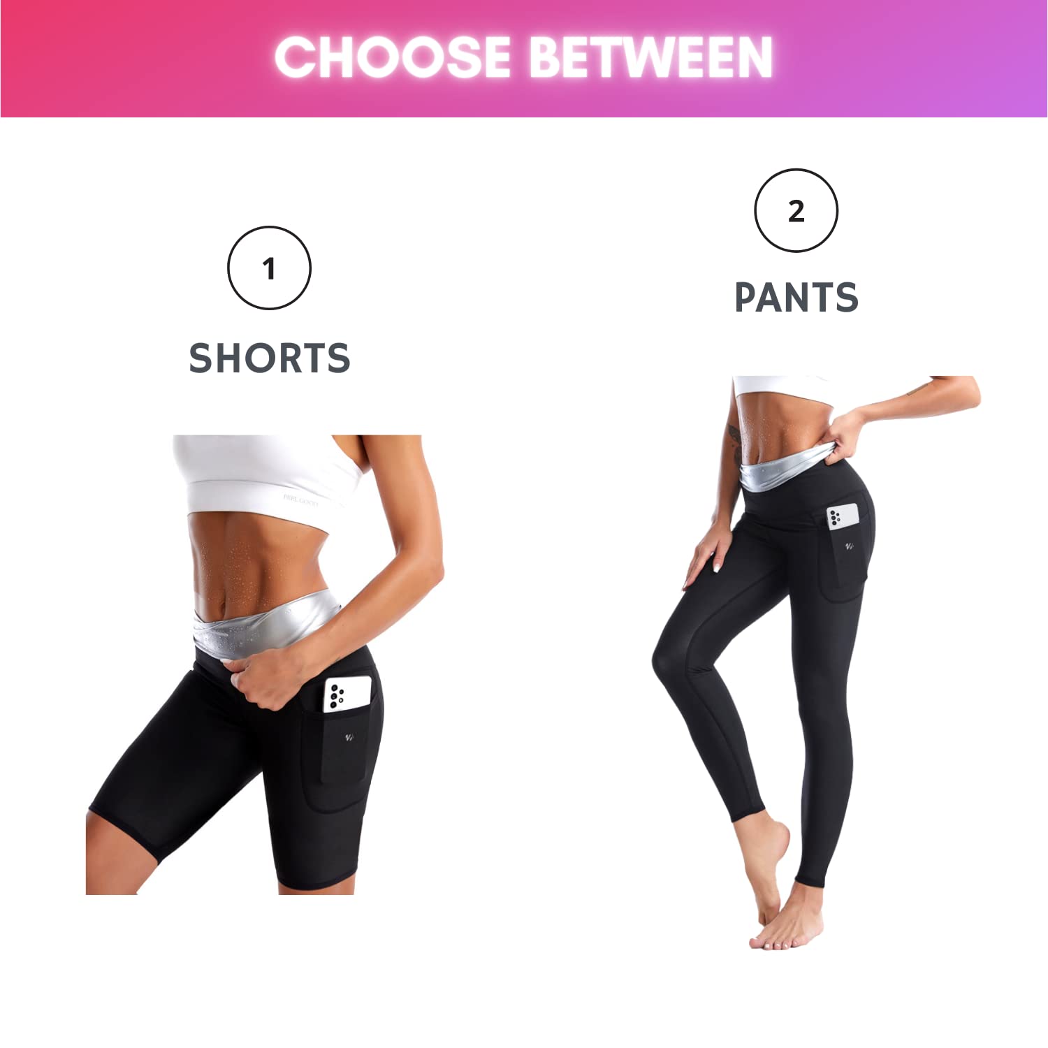 Sauna Sweat Suit Weight Loss Shapewear Shorts Pockets Waist Trainer Body Shaper Sweatsuit Exercise Fitness Gym Women Girls