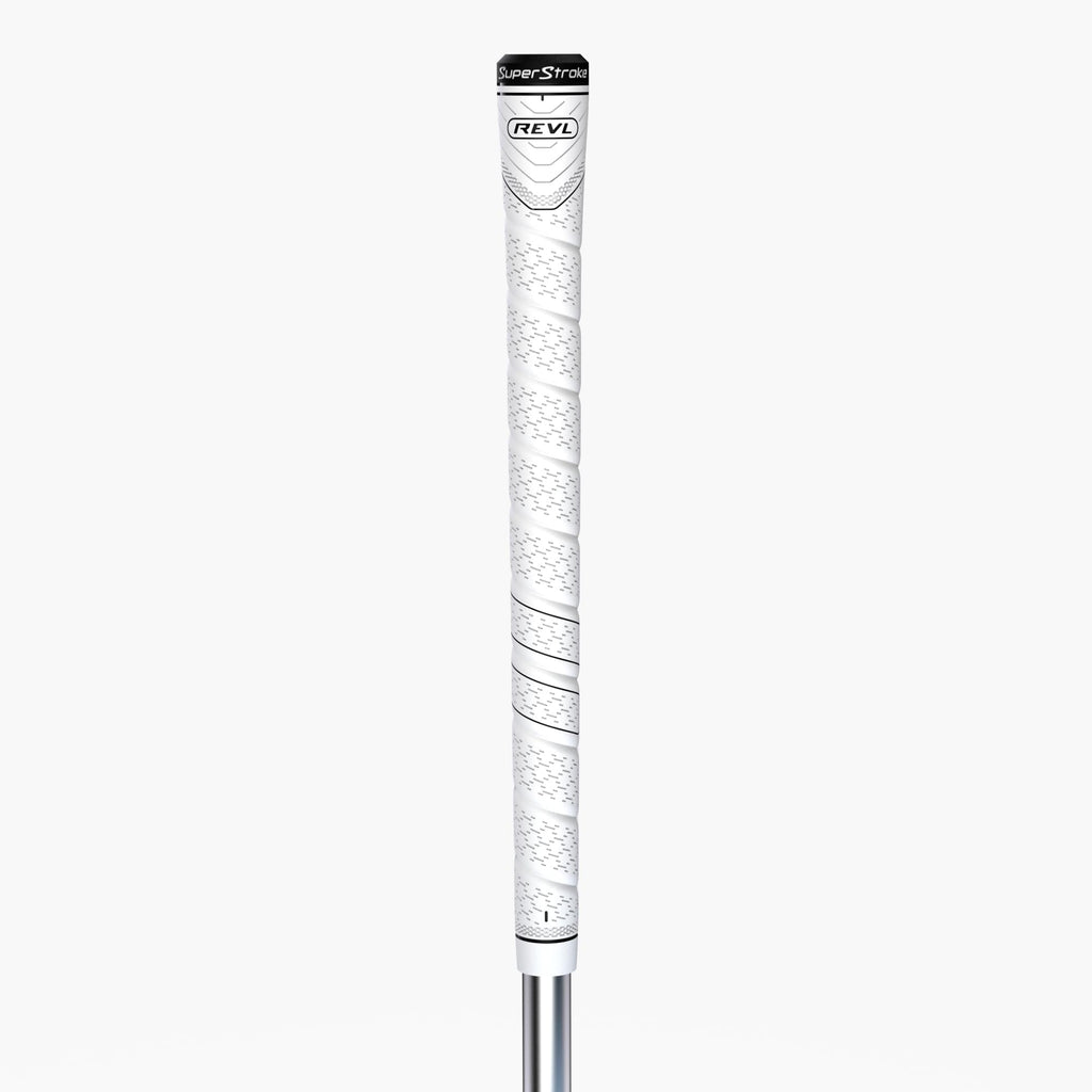 SuperStroke REVL Comfort Midsize Golf Club Grips, .60 Round, Maximum Enhanced Feel and Consistent Performance, White