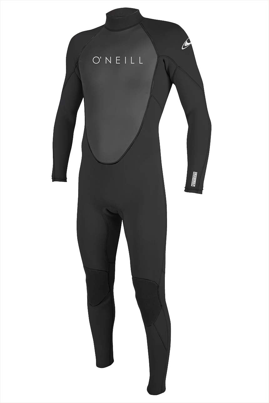 O'Neill Wetsuits Mens Men'S Reactor-2 3/2Mm Back Zip Full Wetsuits, Black/Black, Large Us