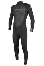 O'Neill Wetsuits Mens Men'S Reactor-2 3/2Mm Back Zip Full Wetsuits, Black/Black, Large Us