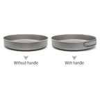 Lixada Ultralight Titanium Frypan Outdoor Camping Hiking Picnic Cooking Frying Pan 1000Ml With Folding Handle